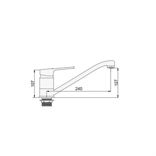 картинка Смеситель для кухни D-Lin D154404, хром от магазина Сантехстрой
