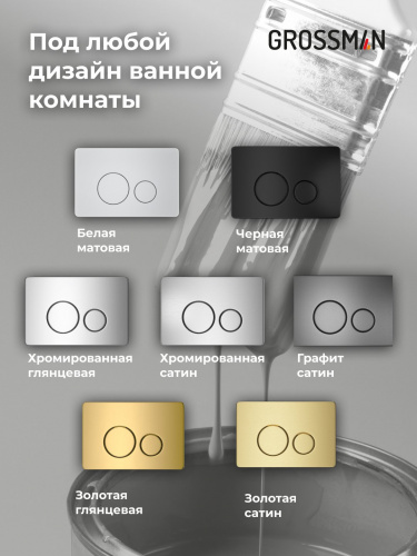 картинка Комплект 2 в 1: инсталляция GROSSMAN 900.K31.01.000+клавиша смыва Style 700.K31.05.21M.21M черн мато от магазина Сантехстрой