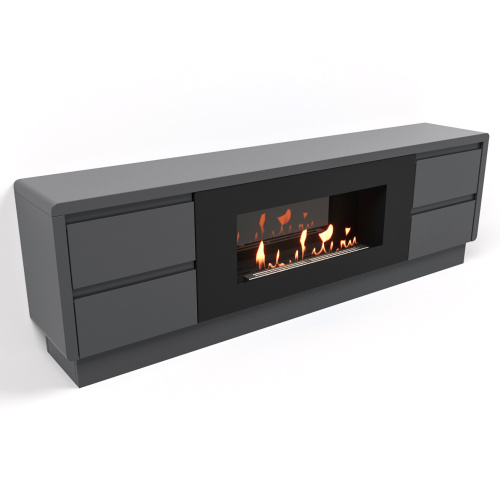 картинка Тумба с биокамином Firelight BFP/P-1700 lux графит от магазина Сантехстрой