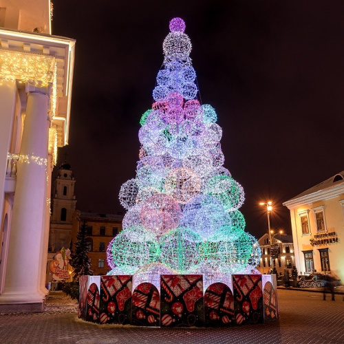 картинка Гирлянда Нить 10м,  свечение с динамикой,  прозрачный ПВХ,  230В,  цвет RGB от магазина Сантехстрой