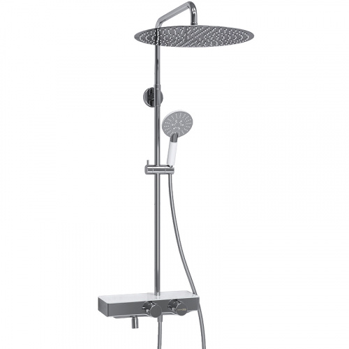 картинка Душевая система WasserKRAFT A113.117.058.CH Thermo с термостатом Хром Белая от магазина Сантехстрой