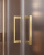 картинка Душевой уголок Cezares Molveno 90x90 MOLVENO-A-2-90-P-BORO профиль Брашированное золото стекло рифленое от магазина Сантехстрой