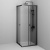 картинка W87G-403-8080-BT Sunny душ огражд квадратн, раздвижн двери 80x80 черный,стекло прозрачн от магазина Сантехстрой
