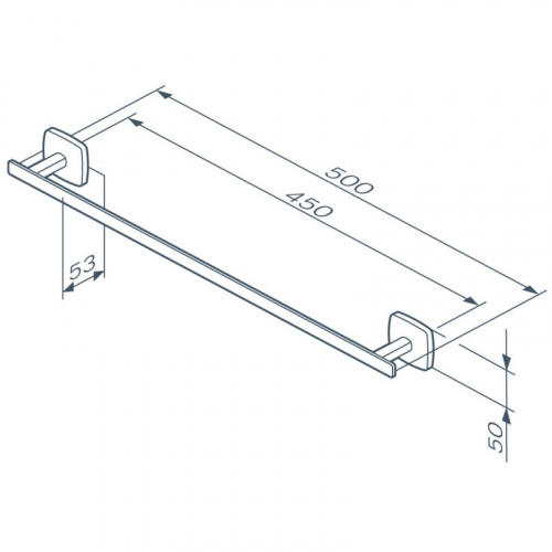 картинка A90346422 Gem, Вешалка для полотенец, 50 см, черная от магазина Сантехстрой