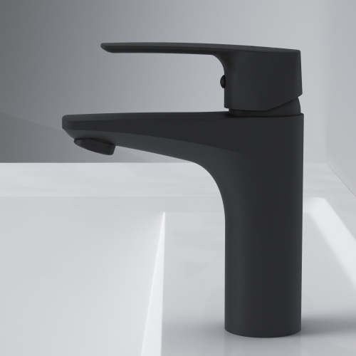 картинка F90A02122 Gem, смеситель для умывальника излива 99 мм, черный, шт. от магазина Сантехстрой