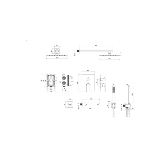 картинка Душевой комплект Set 4 в 1 AQUATEK ЛИРА, хром AQ1473CR от магазина Сантехстрой