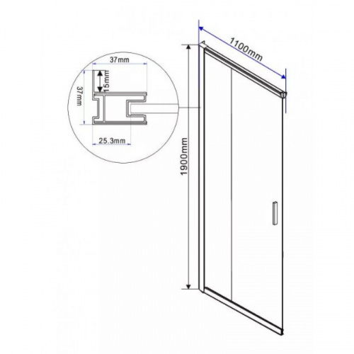 картинка Душевая дверь Vincea Garda VHC-1G110CL хром/прозрачное от магазина Сантехстрой