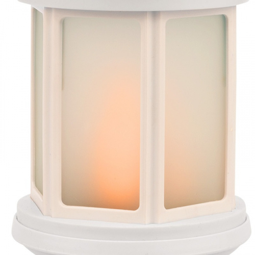 картинка Декоративный фонарь 12х12х20,6 см,  белый корпус,  теплый белый цвет свечения с эффектом пламени свечи NEON-NIGHT от магазина Сантехстрой