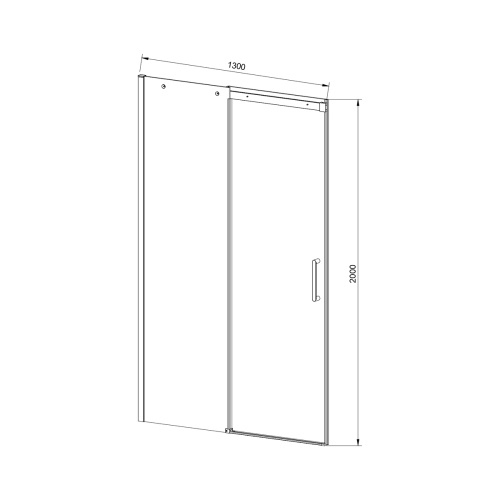картинка Душевая дверь Dice VDS-4D130CL, 1300, хром, стекло прозрачное от магазина Сантехстрой