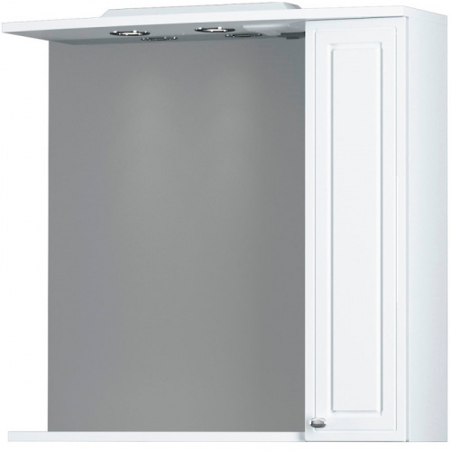 картинка M41MPR0751WG Palace One, зеркало, частично зеркальный шкаф, правый, 75 см, с подсветкой, белый, глян от магазина Сантехстрой