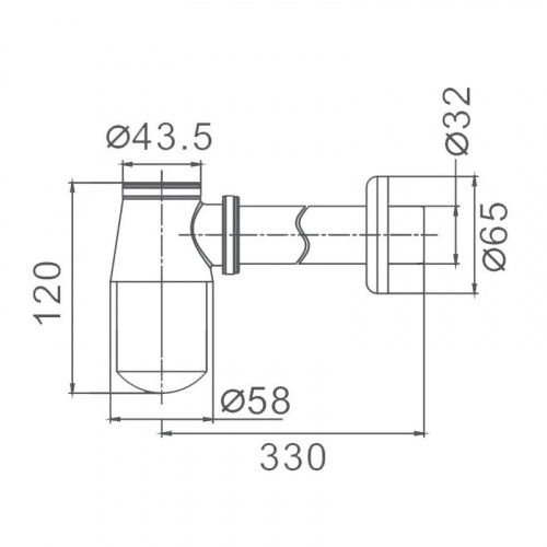 картинка Сифон для раковины Haiba хром (HB80) от магазина Сантехстрой