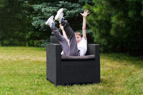картинка B:Rattan Arizona b:rattan, Кресло (2шт.), антрацит (2 подушки) от магазина Сантехстрой