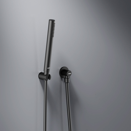 картинка 936510300 Scandinavian Pure встраиваемая душевая система  с ванно-душевым смесителем и изливом, чёрн от магазина Сантехстрой