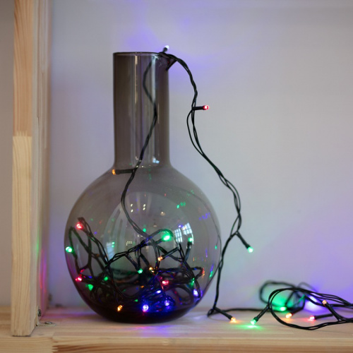 картинка Гирлянда Твинкл Лайт 4 м,  темно-зеленый ПВХ,  25 LED,  цвет мультиколор от магазина Сантехстрой