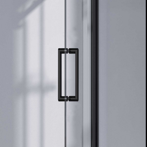 картинка Душевой уголок Como-N VSR-4CN8012CLB, 1200*800, черный, стекло прозрачное от магазина Сантехстрой