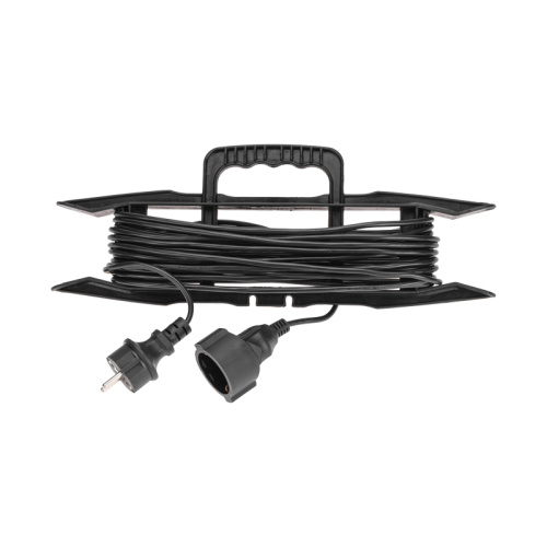 картинка Удлинитель-шнур на рамке ПВС 3х0,75мм²,  10м,  с/з,  6А,  1300Вт,  IP20, черный PROconnect от магазина Сантехстрой