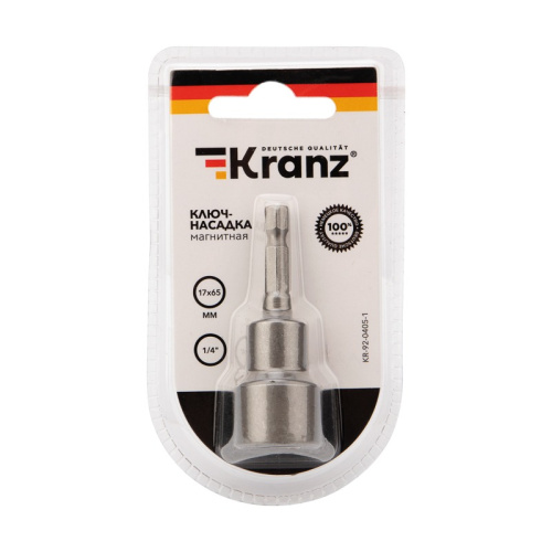 картинка Ключ-насадка магнитная 1/4" 17х65 мм (1 шт. /уп. ) Kranz от магазина Сантехстрой