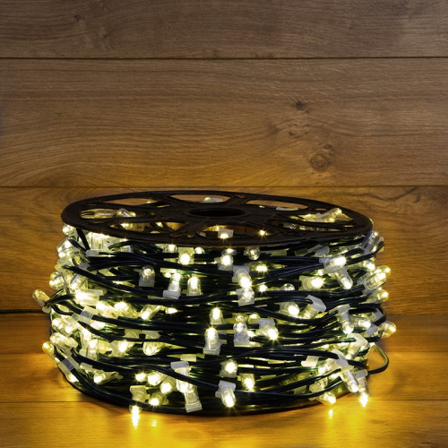 картинка Гирлянда LED Clip Light 12V шаг 150 мм,  цвет диодов ТЕПЛЫЙ БЕЛЫЙ,  Flashing (Белый) от магазина Сантехстрой