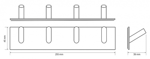 картинка Вешалка Bemeta Easy 163106291 с 4 крючками, хром глянцевый от магазина Сантехстрой