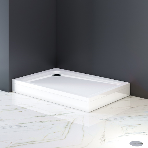 картинка W90T-404-12080W Gem Square 120x80 поддон с сифоном от магазина Сантехстрой