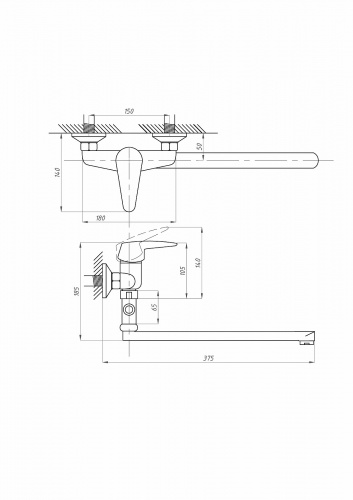 фото смеситель для ванны псм psm-523-072 хром