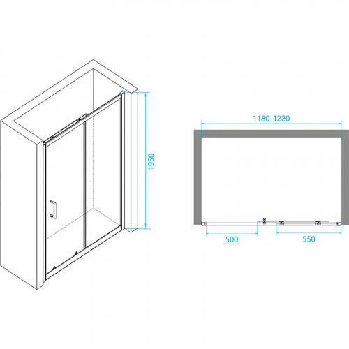 картинка Душевая дверь RGW 41081412-14 от магазина Сантехстрой