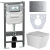 картинка Комплект унитаза с инсталляцией Ceramica Nova Metric CN3007_1001M_1000 с сиденьем Микролифт и клавишей смыва Хром матовый от магазина Сантехстрой
