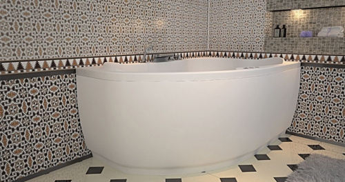 картинка Акриловая ванна Aquanet Capri 160x100 R 203915 без гидромассажа от магазина Сантехстрой