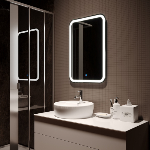 картинка Зеркало AZARIO Мальта 550х800, LED-подсветка с диммером, сенсорный выключатель (ФР-00000941) от магазина Сантехстрой