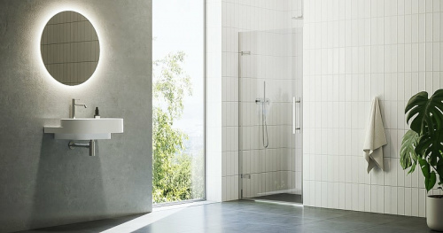 картинка Душевая дверь Ravak Cool COSD1-80 X0VV40A00Z1 профиль Хром стекло Transparent от магазина Сантехстрой