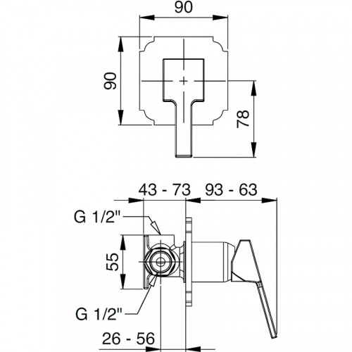 фото смеситель для душа cezares legend-dim-03/24 золото 24 карат