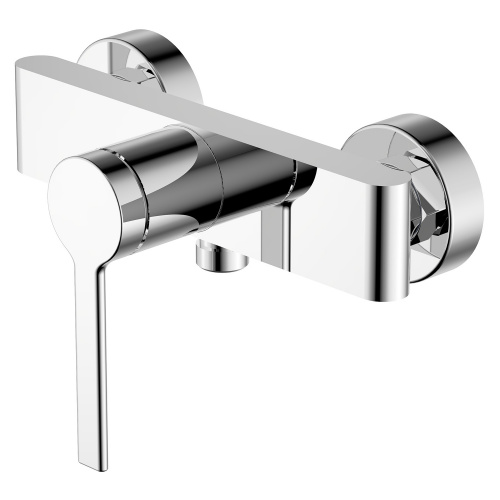 фото смеситель для душа azario vincente с ручным душем, керамический картридж, без излива, хром (az-vrz338326c)