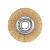 картинка Щетка дисковая для УШМ,  витая латунированная проволока,  125мм,  отв.  22,23мм KRANZ от магазина Сантехстрой