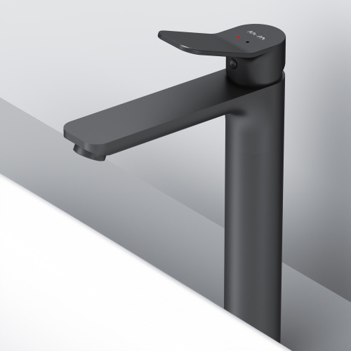 картинка F85A92022 X-Joy, смеситель д/умывальника высокий, черный, шт. от магазина Сантехстрой