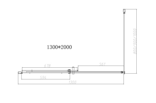 картинка Душевой уголок Dice VSR-4D8013CL, 1300*800, хром, стекло прозрачное от магазина Сантехстрой