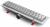 картинка Водоотводящий пластиковый желоб AZARIO D40 (боковой слив) c рамкой из нерж.стали, с решеткой Medium 450 мм (AZ-CH 450 MN) от магазина Сантехстрой