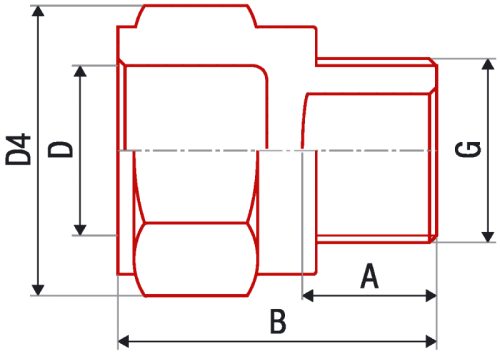 картинка Пробка напорная (пластиковая с резьбой) короткая серая AlcaPipe PPR 1/2" (AB253000000) от магазина Сантехстрой