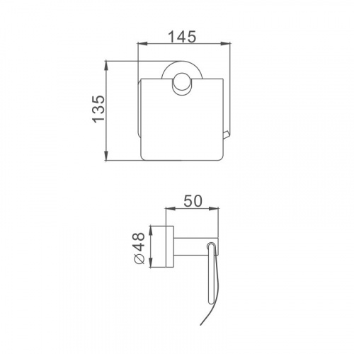 картинка Держатель для туалетной бумаги Haiba черный (HB8703) от магазина Сантехстрой