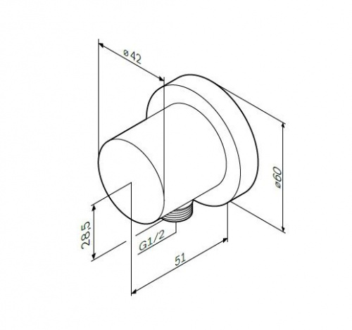 картинка F0600E00 шланговое подсоединение, ½’’, хром от магазина Сантехстрой