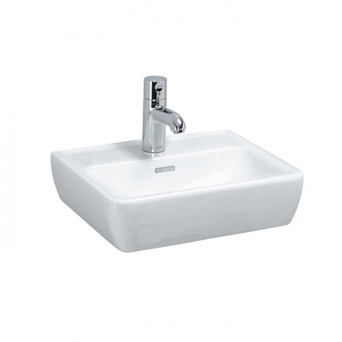 картинка Laufen Pro Раковина мини 45х34х11,5 см,подвесная/накладная с 1отв., c переливом, цвет: белый от магазина Сантехстрой