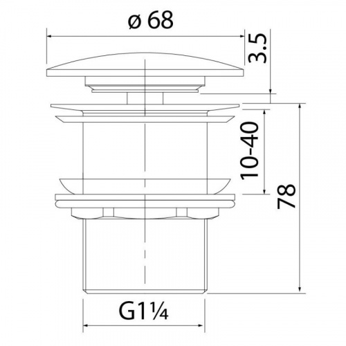 картинка Выпуск для умывальника IDDIS без перелива Optima Home (OPHG000i88) от магазина Сантехстрой