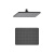 картинка Верхний душ AQUATEK, прямоугольный, 260*188*68 мм, матовый черный AQ2087MB от магазина Сантехстрой