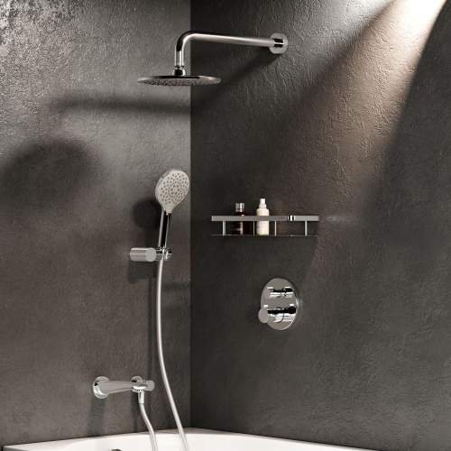 фото ft85a3rh10 x-joy, набор: встроеный см-ль д/в/душа с тмс, верхний душ 220 мм, излив, ручн.душ, хром