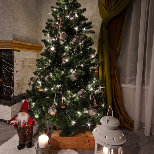 картинка Гирлянда Твинкл-Лайт 20 м,  темно-зеленый ПВХ,  160 LED,  цвет теплый белый от магазина Сантехстрой