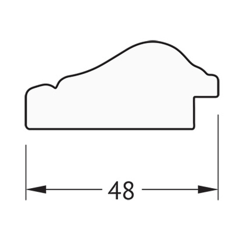 картинка Зеркало Evoform Definite 132х72 BY 1096 в багетной раме - Алебастр 48 мм от магазина Сантехстрой