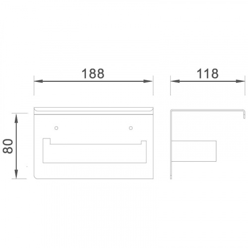 картинка Держатель туалетной бумаги Orans P-7205 7205p00 с полкой Черный матовый от магазина Сантехстрой
