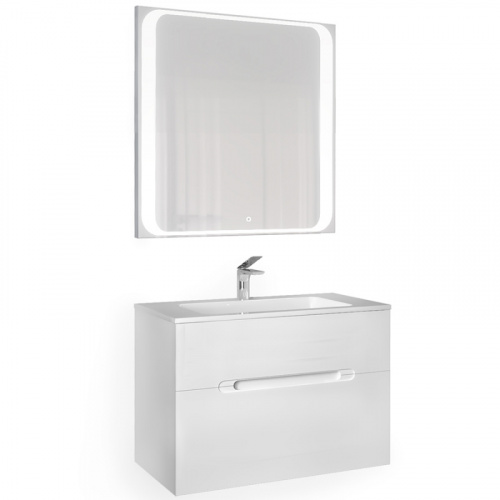 картинка Зеркало Jorno Modul 80 Mоl.02.77/W с подсветкой с сенсорным выключателем от магазина Сантехстрой