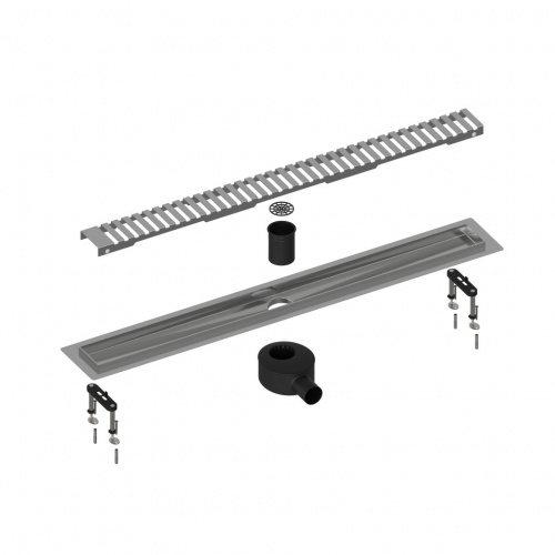 картинка Душевой лоток TIMO Drain System 600  с вставкой "lines", Сатин (DS230106/01) от магазина Сантехстрой