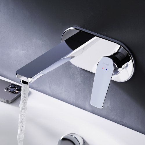 картинка F90A72200 Gem, смеситель д/умывальника, монтируемый в стену, хром, шт. от магазина Сантехстрой