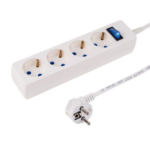картинка Сетевой фильтр PROconnect STANDARD 4 гнезда,  5 м,  3х0.75 мм²,  с/з,  белый от магазина Сантехстрой